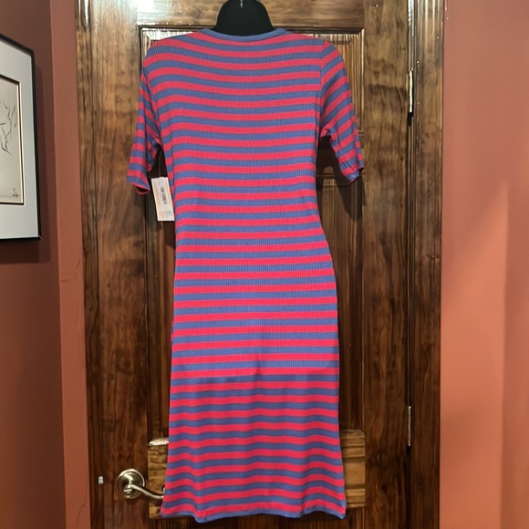 NWT LuLa Roe Striped Short Sleeve Dress - Picture 3 of 6